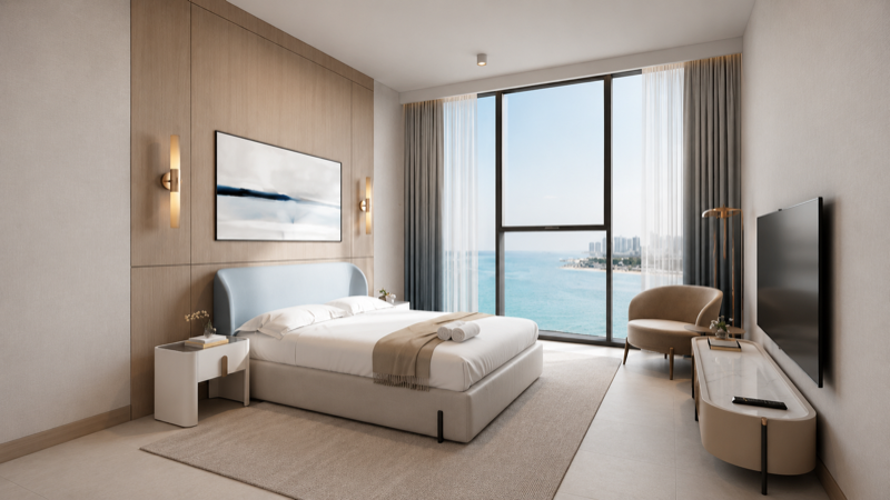 Linar by Alef (Alef Beachfront) one-bedroom sea-view apartment, Al Mamzar