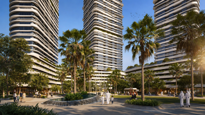 Interior detail of a beachfront residence overlooking the Arabian Gulf